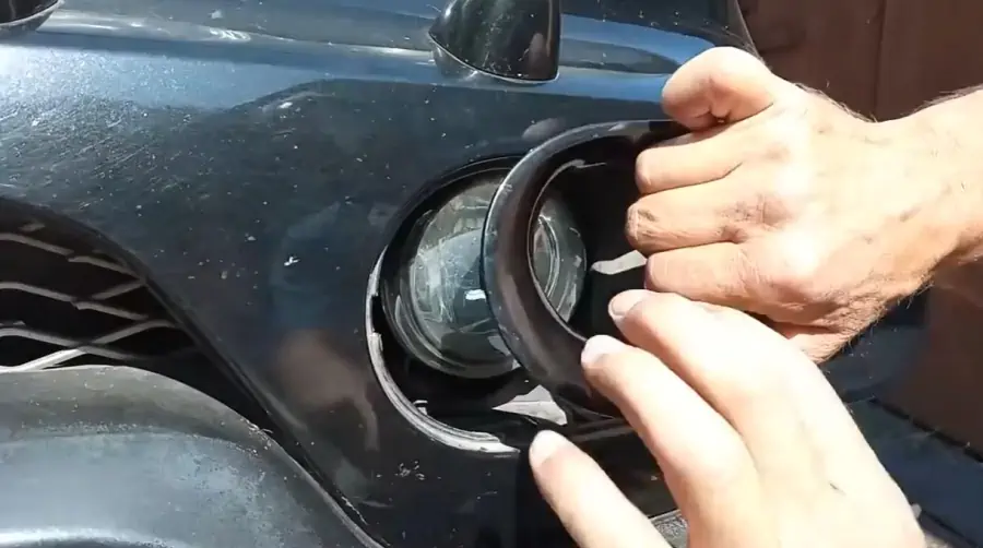 bmw x5 противотуманная фара накладка снятие