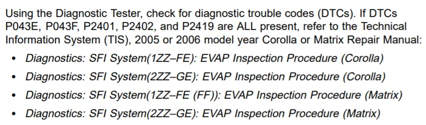 Toyota Corola 77740-02130 диагностика
