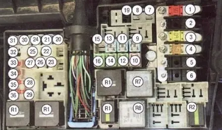 Фокус 2 рестайл предохранители под капотом схема на крышке, описание