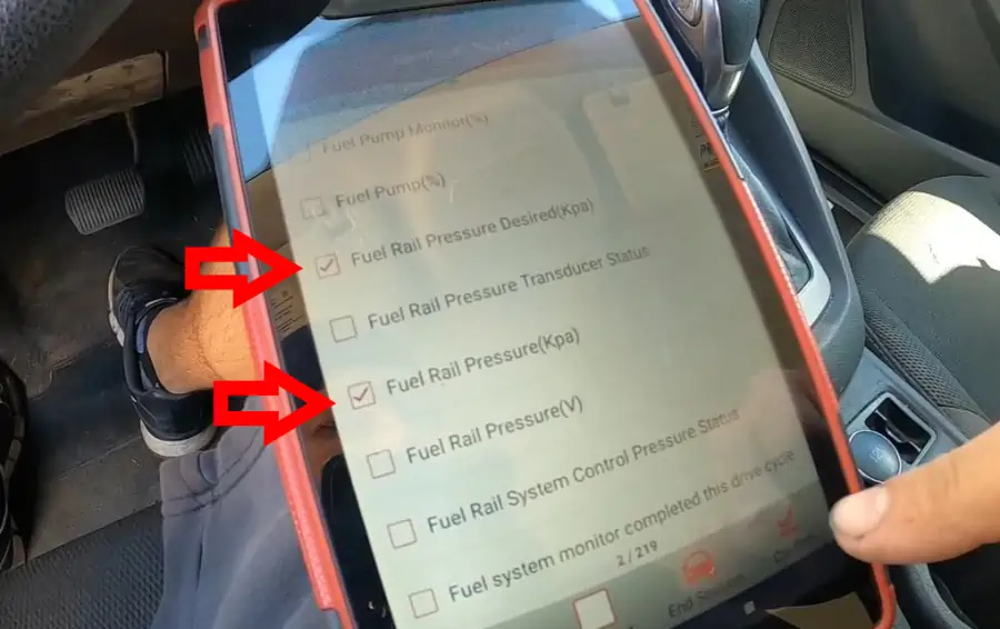 Ford Focus 3 желаемое давление топлива в сканере